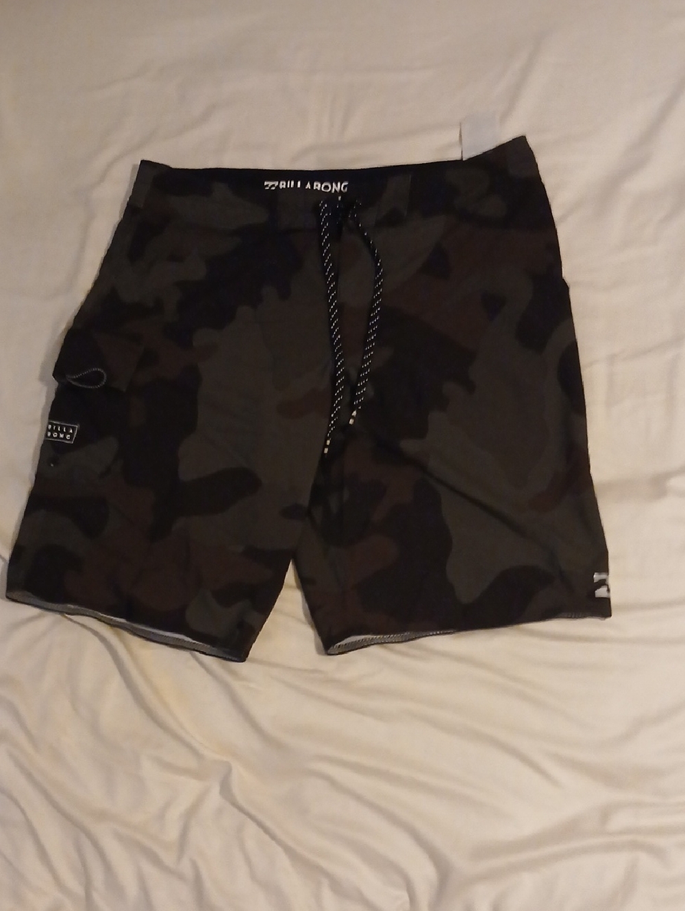 Billabong Black & Dark Green Camo Board Shorts